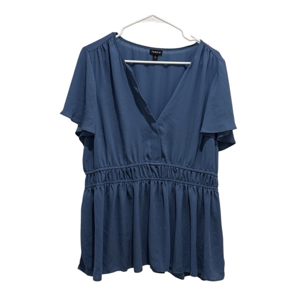 Torrid- Flutter Sleeve Babydoll Top Bouse 1X Plus Size